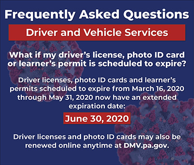 PennDOT Extends Expiration Dates on Driver Licenses, ID Cards, Learner’s Permits