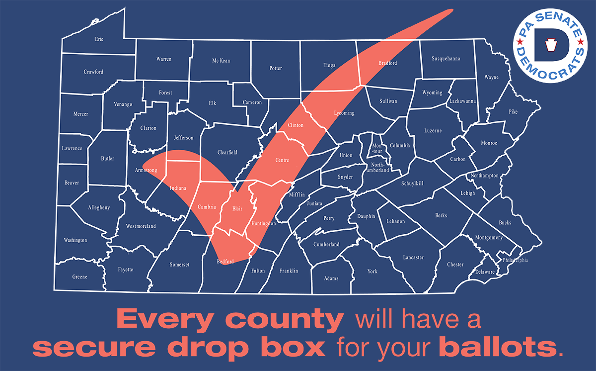 Drop-box Every county will have a secure drop box for your ballots.