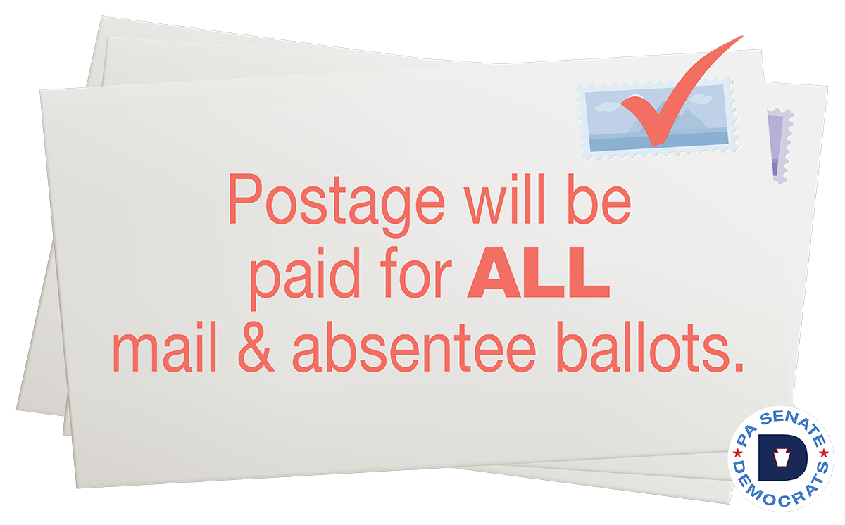 Postage-Paid Postage will be paid for ALL mail-in & absentee ballots