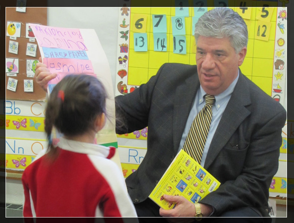 Senator Fontana visited a Pre-K classroom at St. John?s Lutheran Church of Highland in Carnegie where he had an opportunity to tour their site, meet the kids and read them a story.