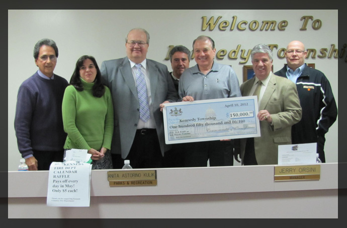 On April 9th, Senator Fontana and Representative Kotik presented a check from the Department of Environmental Protection's Safe Water Grant Program at the Kennedy Township Board of Commissioners meeting.