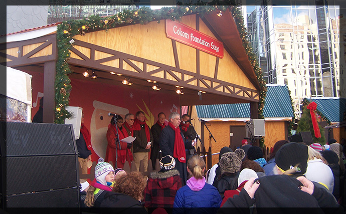 Senator Fontana speaks at the Peoples Gas Holiday Market Grand Opening Ceremony on Saturday, November 23rd at Market Square in downtown Pittsburgh.