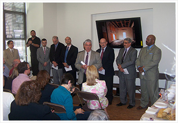 Senator Fontana speaks at grand opening of the Mackey Lofts project in Pittsburgh?s Uptown neighborhood on July 15th.