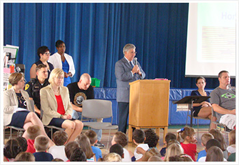 Senator Fontana attended West Liberty K-5 in Brookline?s school event that recognized Patriot Day on September 11th.
