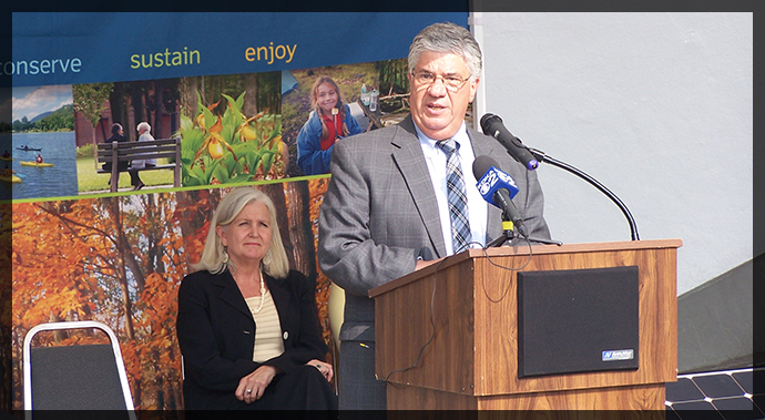 Senator Fontana spoke at a press conference on October 1st at Point State Park for the announcement of the Park being designated as one of the Great Places in America.