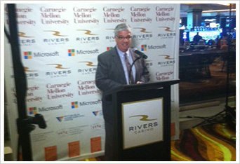 Senator Fontana attended a press conference last Friday at the Rivers Casino that announced the results of a two-week poker competition between four of the top poker players in the world and Claudico, a program designed by Carnegie Mellon University. 