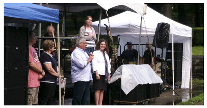 Senator Fontana spoke at the 71st Annual Independence Day Celebration at Arsenal Park in Lawrenceville.