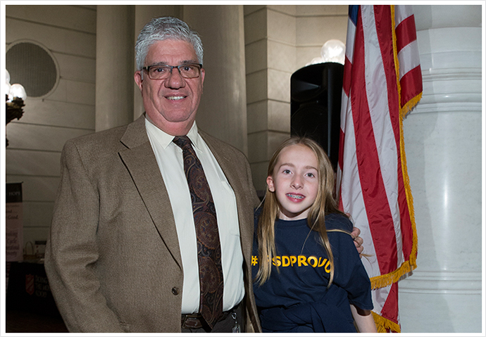 Makenna Hager and Senator Fontana