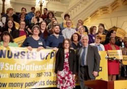 March 20, 2019: Senator Fontana attends a press conference to announce legislation to set safe nurse-to-patient limits in Pennsylvania hospitals.