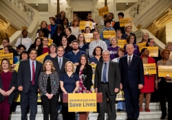 March 20, 2019: Senator Fontana attends a press conference to announce legislation to set safe nurse-to-patient limits in Pennsylvania hospitals.