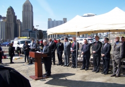 March 23, 2015: Senator Fontana was proud to serve as the master of ceremonies at the Groundbreaking Ceremony for Phase I of the Lower Hill Infrastructure Project