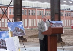 November 11, 2015: Senator Fontana spoke at a groundbreaking ceremony for the Fort Willow residential project in Lawrenceville. Developers Alex Simakas and Walnut Capital are building apartments that will include a massive public space at the site of a 1930’s foundry.