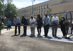 August 21, 2020: Senator Fontana participated in a ribbon cutting ceremony at Townsend Parklet in Elliot on Aug. 21. Townsend Parklet recently underwent a major renovation, funded in part by a $200,000 state grant from the Department of Conservation and Recreation.