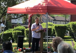 May 25, 2019: Senator Fontana spoke at the annual Beechview Memorial Service at the Parklet in Beechview . He was proud to announce that he has secured funding for the erecting of a monument in the Parklet that will pay tribute to those who lost their lives in wars and conflicts since the Vietnam War. Current monuments in the Parklet honor war veterans through the Vietnam War.