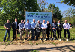 May 2021:  Senator Fontana participated in a groundbreaking ceremony in Crafton for the borough’s sewer separation project. Senator Fontana was able to help secure a $250,000 state grant to assist the project. The project will help reduce flooding risks and keep waterways clean.