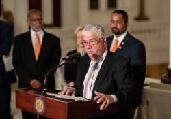 June 5, 2019: Senator Fontana holds press conference to outline various policy on gun reform in the commonwealth in an effort to provide substantive reform that addresses the proliferation of firearms as well as those effects at a state level.