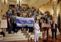 June 20, 2017: Senator Fontana spoke at a press conference at the State Capitol, hosted by PennEnvironment, about the importance of continuing the Obama Clean Power Plan.