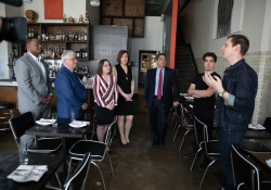 May 23, 2019: Senator Fontana participated in tours during  a statewide day of action on with businesses that choose to pay their employees a living wage.