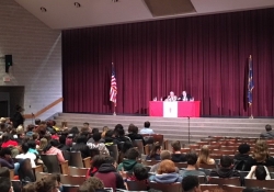 April 20, 2018: Senator Fontana participated in a Town Hall meeting with students at Northgate High School.