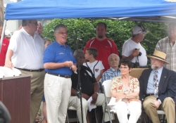 July 15, 2012: Senator Fontana speaks at the Heidelberg Raceway & Sports Arena dedication ceremony on July 15th.