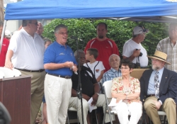 July 15, 2012: Senator Fontana speaks at the Heidelberg Raceway & Sports Arena dedication ceremony on July 15th.  