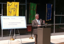 June 12, 2015: Senator Fontana visited The Neighborhood Academy on June 12th and spoke at a check presentation ceremony. Highmark announced a contribution of $50,000 through the Opportunity Scholarship Tax Credit program to The Neighborhood Academy.