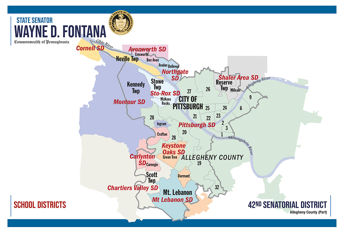 2022 Senate District 42 School District Map